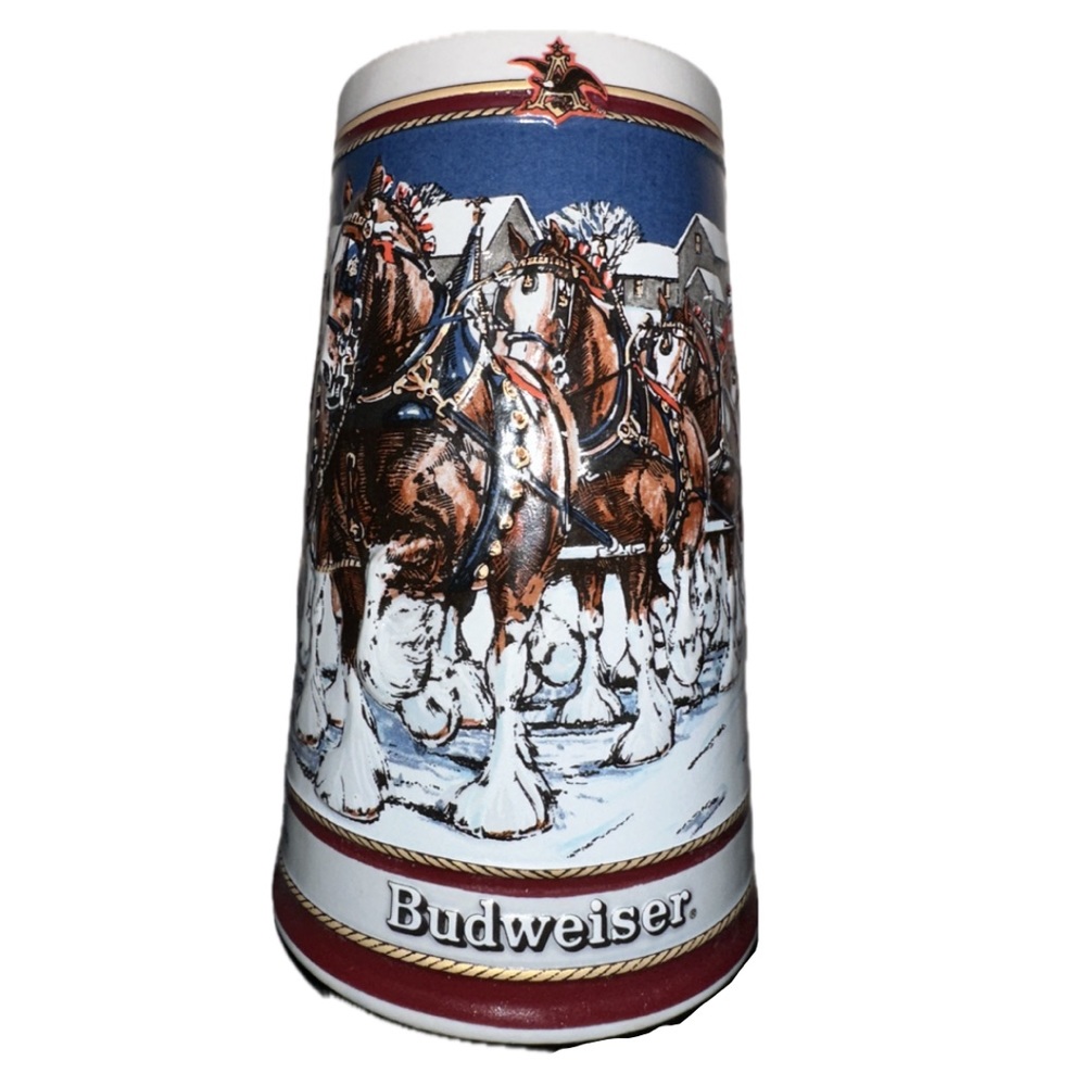 Budweiser Stein / Mug 1989 Collector’s Series Clydesdales Vintage Collectable